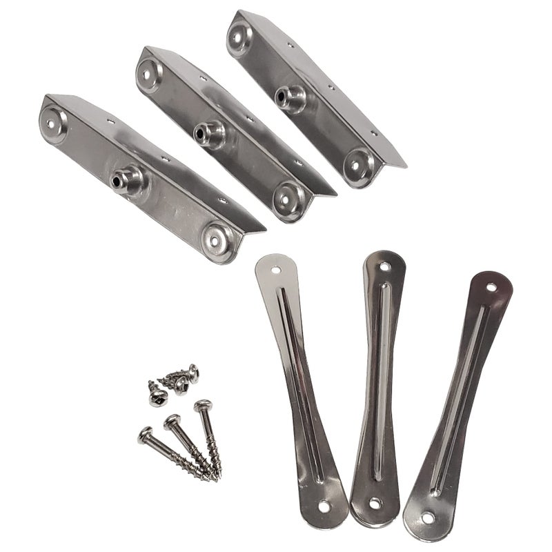 Decorex Hardware Louvers Hardware Set for Blinds and Shutters  Complete Kit for 11 Boards  Stainless Steel - DHLH-01 - Image 1